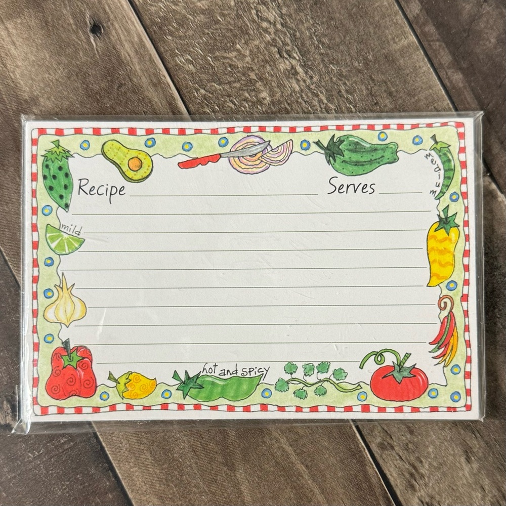 Gina B. Designs Hot & Spicy Lined Recipe Cards